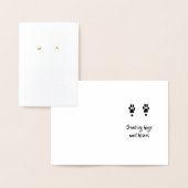 dalDesignNZによるドッグ悔やみや弔慰金ゴールドフォイルカード 箔カード (ディスプレー)