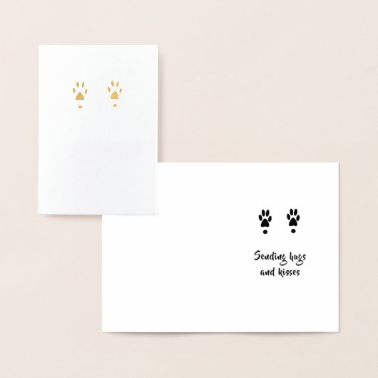 dalDesignNZによるドッグ悔やみや弔慰金ゴールドフォイルカード 箔カード (ディスプレー)