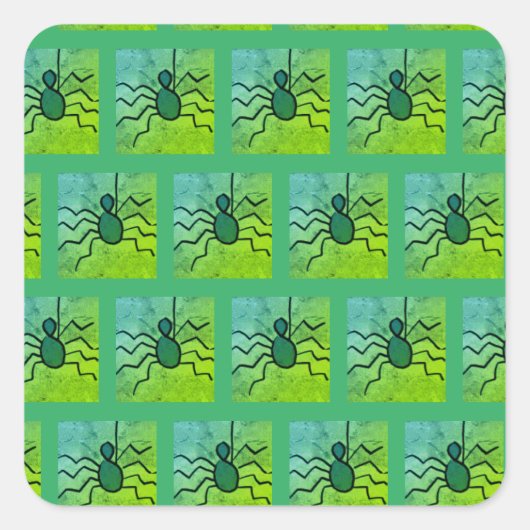 dalDesignNZによるハロウィーンステッカー スクエアシール (正面)