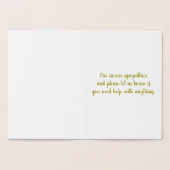 dalDesignNZによる悔やみや弔慰ホイルカード 箔カード (内部)