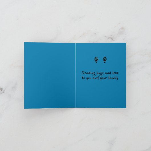 dalDesignNZによる犬の悔やみや弔慰カード カード (内部)