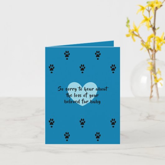 dalDesignNZによる犬の悔やみや弔慰カード カード (黄色い花)