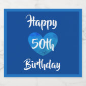 dalDesignNZによる第50回誕生日ビアラベル ビールラベル (シングルラベル)