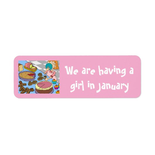 dalDesignNZによる1月の女の子のステッカー ラベル (正面)