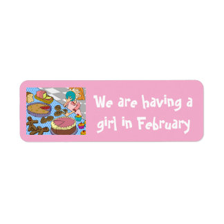 dalDesignNZによる2月の女の子のステッカー ラベル