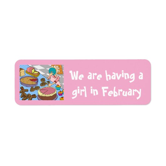 dalDesignNZによる2月の女の子のステッカー ラベル (正面)