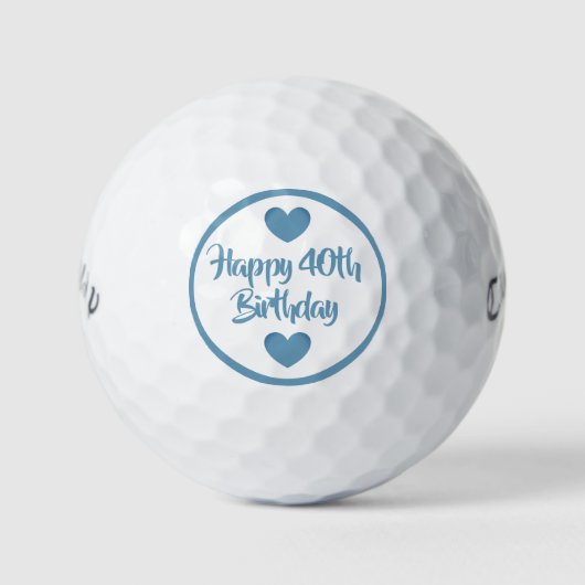 dalDesignNZによる40th Birthdayのゴルフボール ゴルフボール (正面)