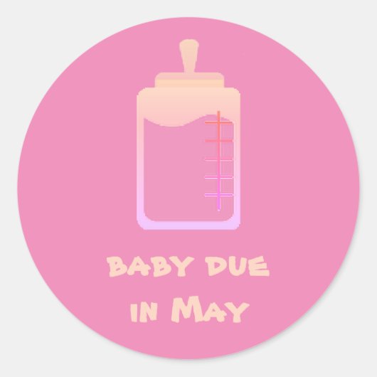 dalDesignNZによる5月のベビースタンプ ラウンドシール (正面)