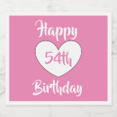 dalDesignNZによる54th誕生日ビアラベル ビールラベル (シングルラベル)