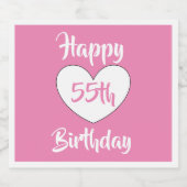 dalDesignNZによる55th誕生日ビアラベル ビールラベル (シングルラベル)