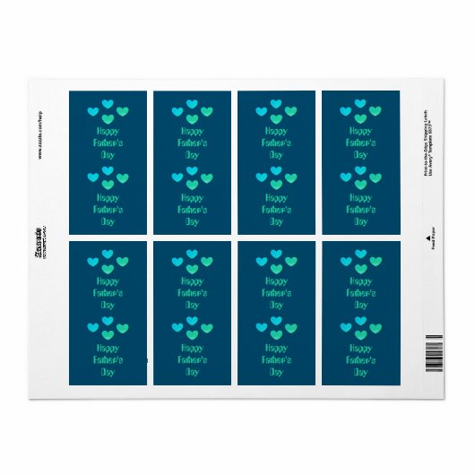 dalDesignNZによるHappy Father's Dayスタンプ ラベル (フルシート)