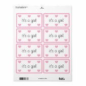 dalDesignNZのガールシール ラベル (フルシート)