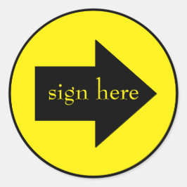 dalDesignNZのスタンプをここに署名 ラウンドシール