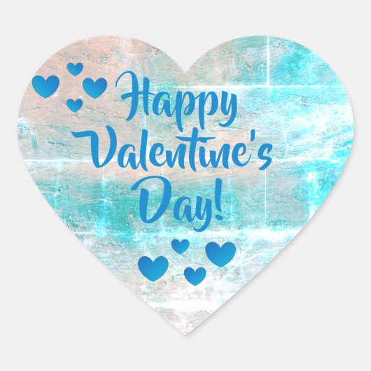 dalDesignNZハッピーバレンタインデースタンプ ハートシール (正面)