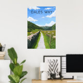 Dales Way Walking Trail Travel Poster ポスター (ホームオフィス)