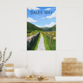 Dales Way Walking Trail Travel Poster ポスター (キッチン)