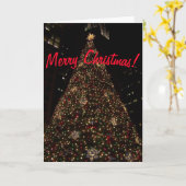 Daley Plaza Chicagoでのクリスマス「Merry Christmas」 カード (黄色い花)