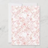 Daliaの(オレンジ及び暗い赤紫色)結婚式招待状 招待状 (裏面)