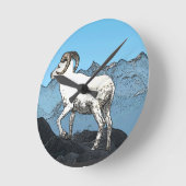 Dallのヒツジ ラウンド壁時計 (傾斜)