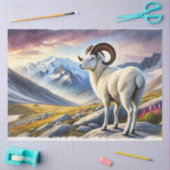 Dall Ram Decopageの威厳のあるポートレート 薄葉紙 (クラフト)