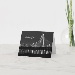 Dallas Bridge View Grayscale Thinking Of You Card カード