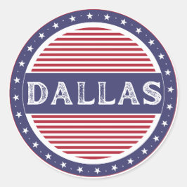 Dallas City Pride Emblem – American Identity ラウンドシール