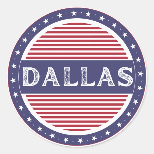 Dallas City Pride Emblem – American Identity ラウンドシール (正面)