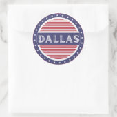 Dallas City Pride Emblem – American Identity ラウンドシール (バッグ)
