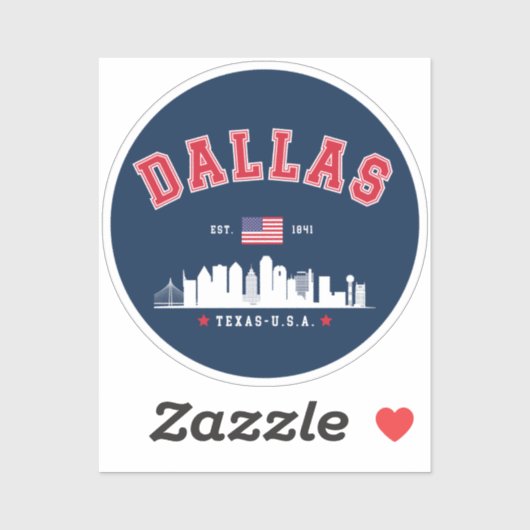 Dallas Cityline – Modern Texas Vibes シール (シート)