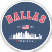 Dallas Cityline – Modern Texas Vibes シール (正面)