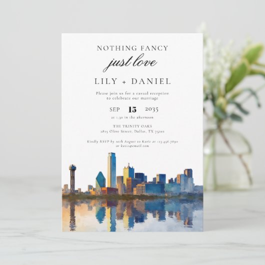 Dallas Elopement Wedding Reception 招待状 (スタンド正面)