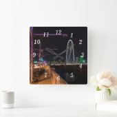 Dallas Evening Walk Wall Clock スクエア壁時計 (ホーム)