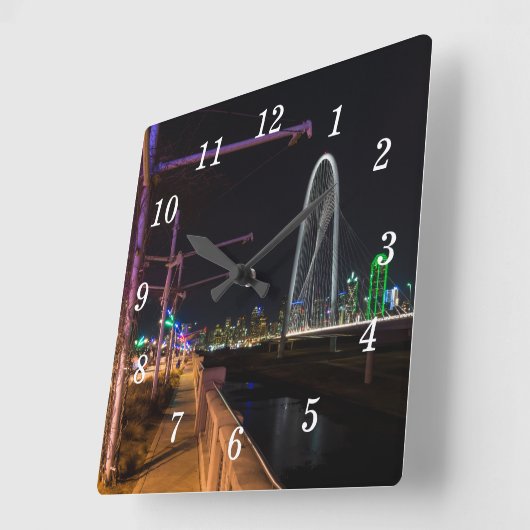 Dallas Evening Walk Wall Clock スクエア壁時計 (傾斜)