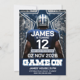 Dallas Football Birthday Invitation 招待状