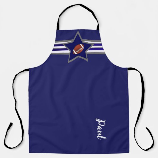 Dallas Football Fan Customizable Design エプロン (正面)
