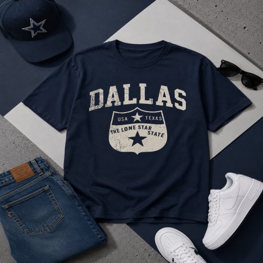 Dallas Lone Star State Vintage Graphic Tシャツ