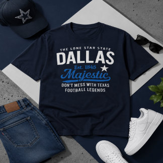Dallas Majestic Football Inspired Graphic Tシャツ
