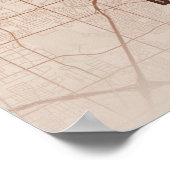 Dallas Map Print Copper Texas Poster Wall Art ポスター (角)