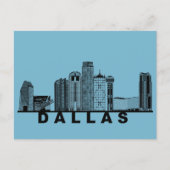 Dallas Postcard – Iconic Skyline Silhouette  ポストカード (正面)