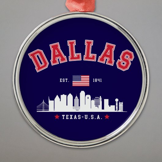 Dallas Skyline Heritage メタルオーナメント