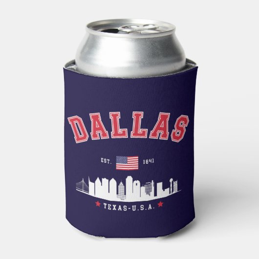Dallas Skyline Heritage 缶クーラー (缶正面)