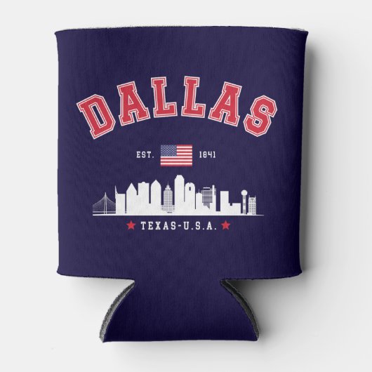 Dallas Skyline Heritage 缶クーラー (正面)