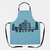 Dallas Skyline Silhouette  エプロン (正面)