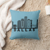 Dallas Skyline Silhouette クッション (ブランケット)