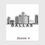 Dallas Skyline Silhouette  シール (シート)