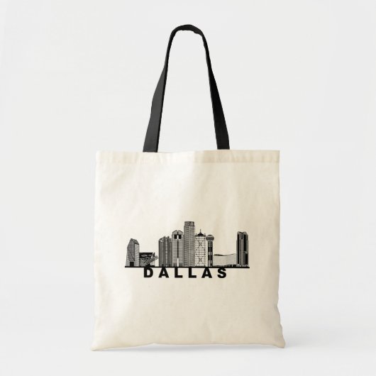 Dallas Skyline Silhouette トートバッグ (正面)