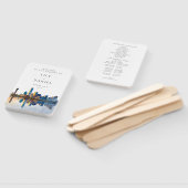 Dallas Skyline Watercolor Wedding Program ハンドファン (組立なし)