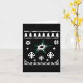 Dallas Stars Ugly Christmas Sweater Holidaze  カード (黄色い花)