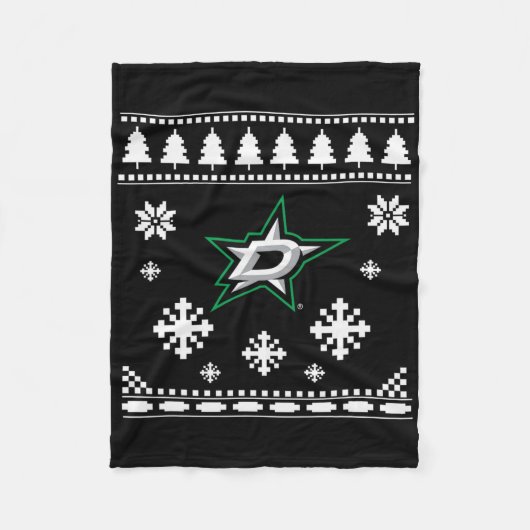 Dallas Stars Ugly Christmas Sweater Holidaze  フリースブランケット (正面)