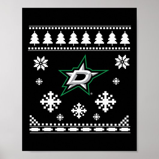 Dallas Stars Ugly Christmas Sweater Holidaze  ポスター (正面)